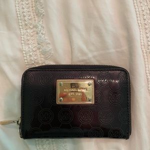 Micheal Kors Black Patent Leather Wallet